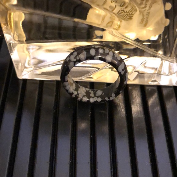 Snowflake Obsidian Crystal Ring - Picture 2 of 2